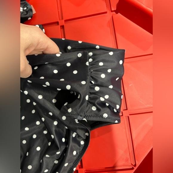 NWT blackish blue-ish 2 piece bikini set polka‎ dot L large TEMPT ME - Picture 11 of 12